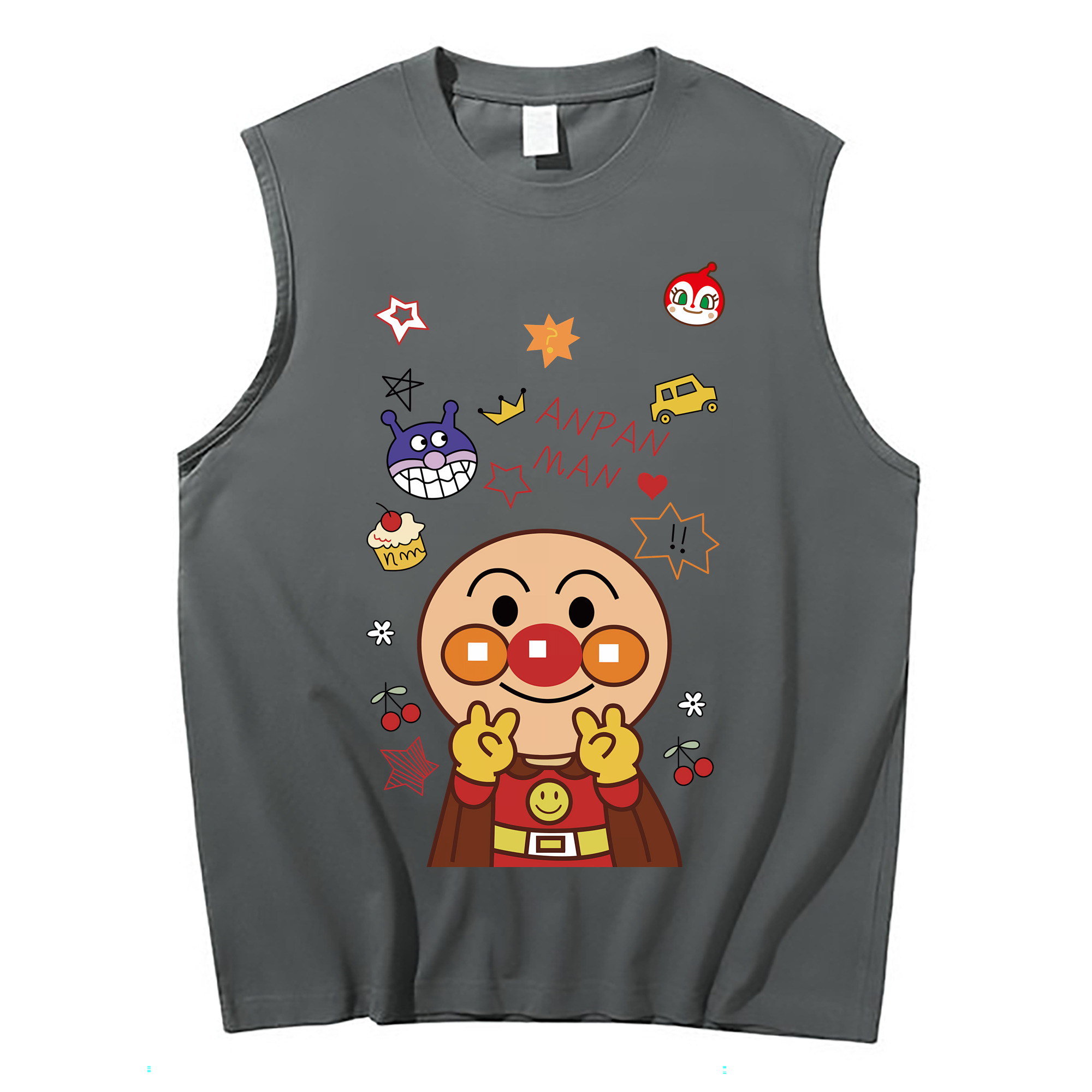 （画像用） アンパンマン Anpanman コットン100％タンクトップ（フロントプリント）